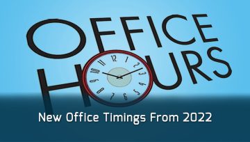 New Office Timings From January 2022